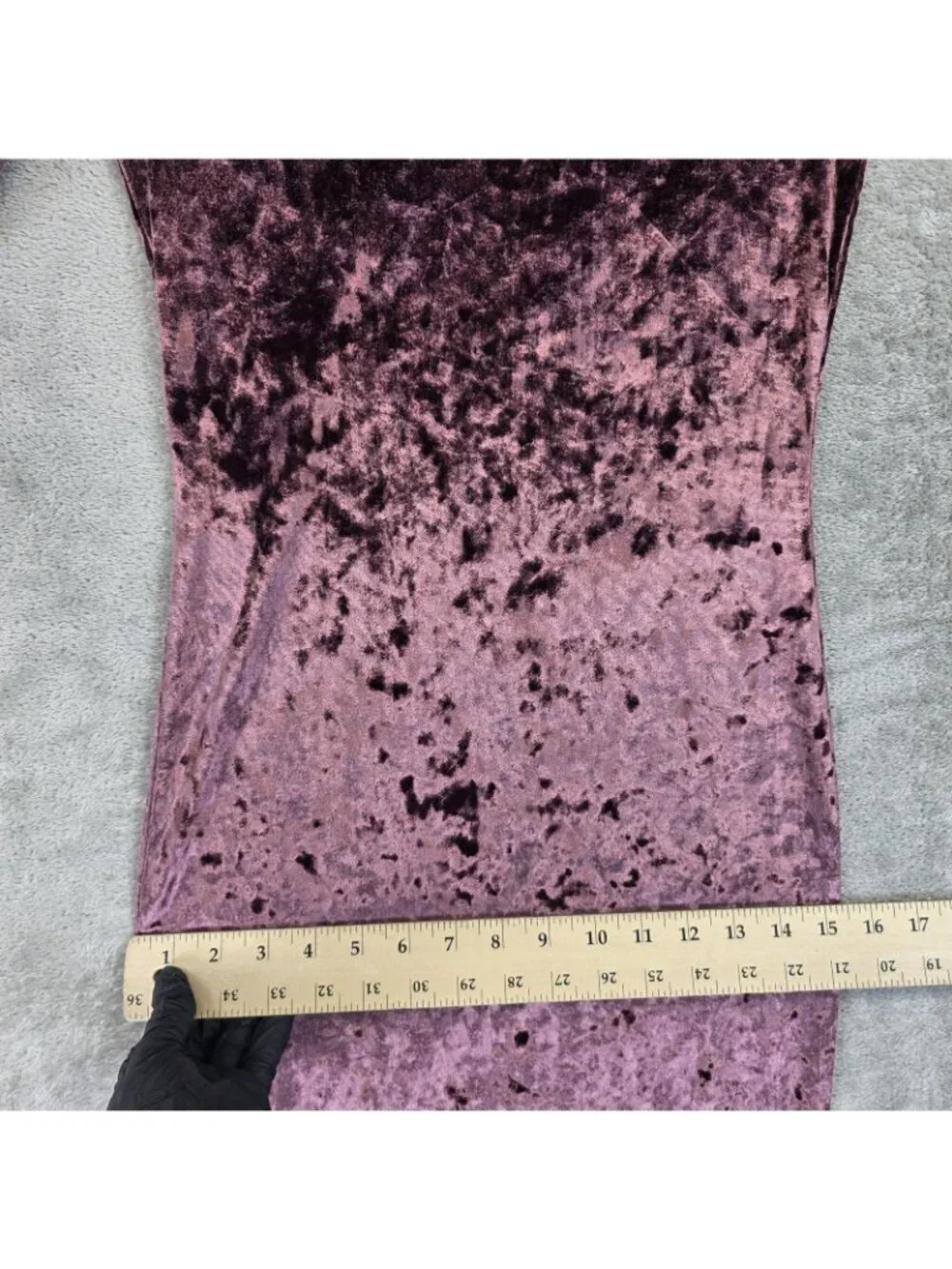 Michael Kors Dress Womens XS Purple Velvet Long Sleeve Bodycon Midi Party